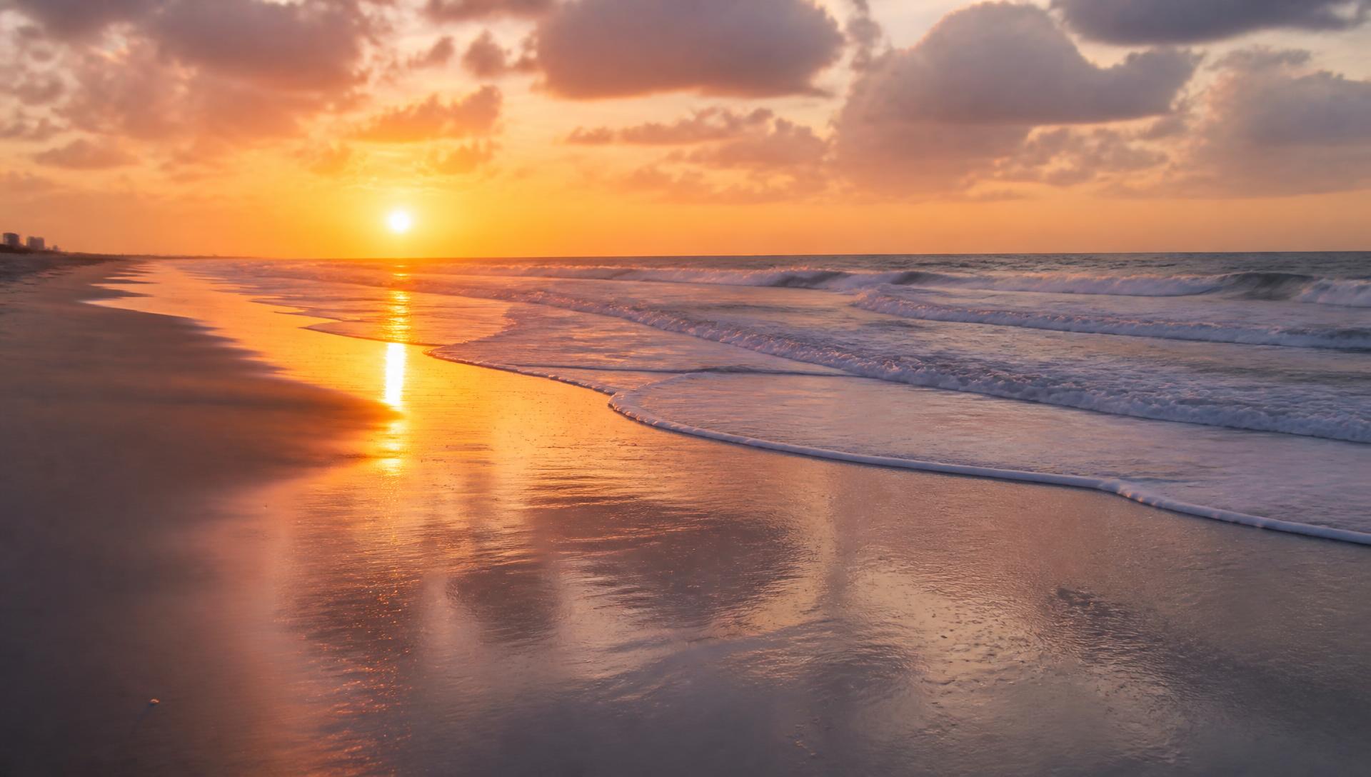 Sunrise over the Atlantic at Jacksonville Beach